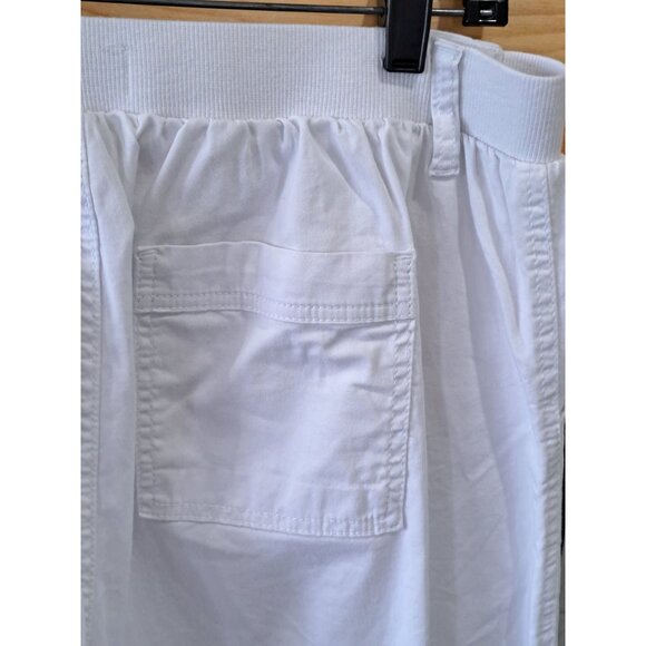 Dash Womens Size XL White Cargo Pants XL Stretch Cotton Blend Summer Beachy - Picture 6 of 8